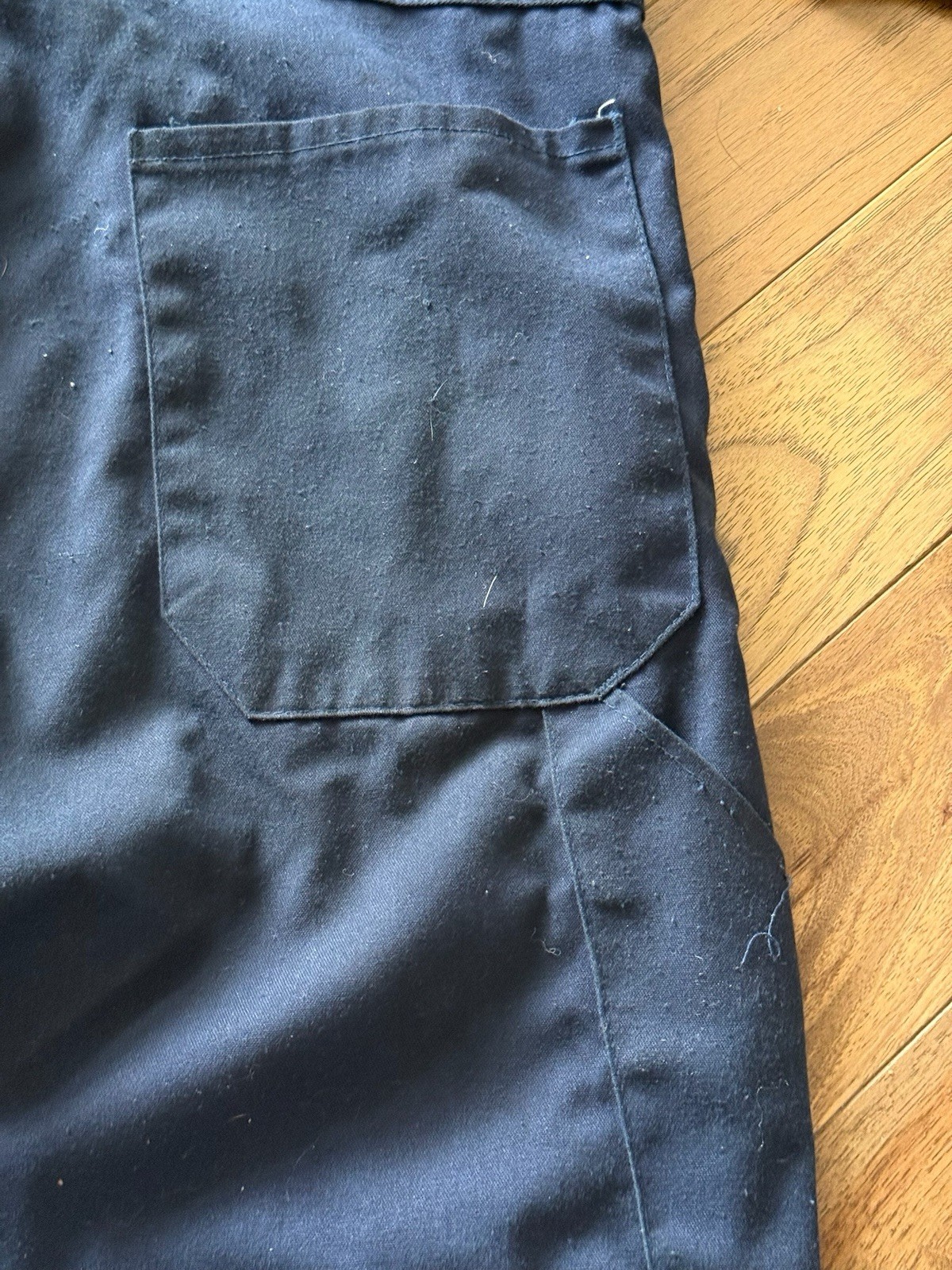 Vtg Dickies Navy Twill Work Coveralls CT20 DAS Patch Mechanic Utility Jumpsuit
