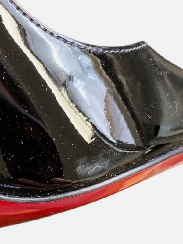 Christian Louboutin Women’s Black 120MM Kate Patent Pumps Heels Shoes Size 35