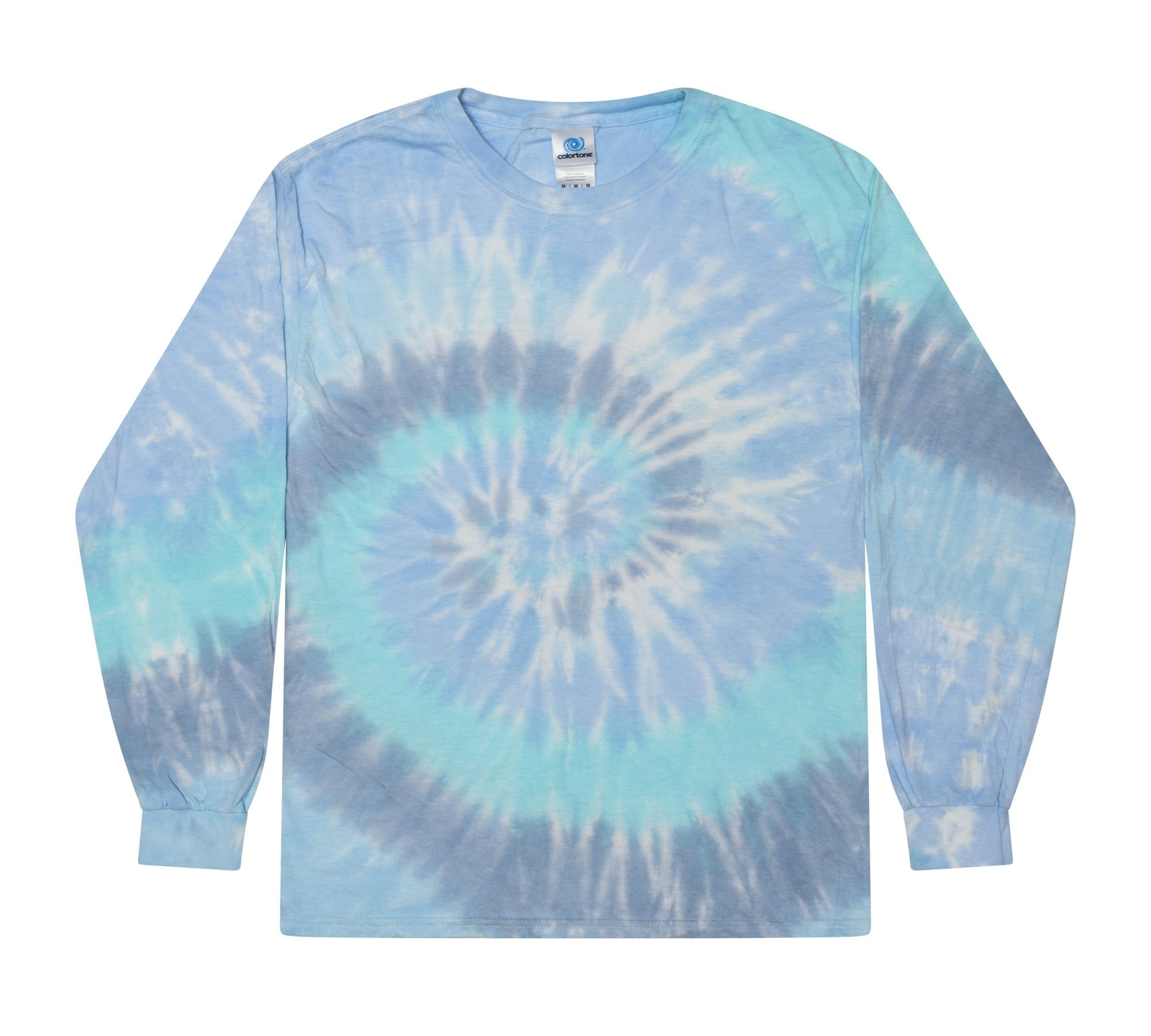 Tie Dye Long Sleeve Shirts Psychedelic Kids & Adult 100% Cotton Colortone