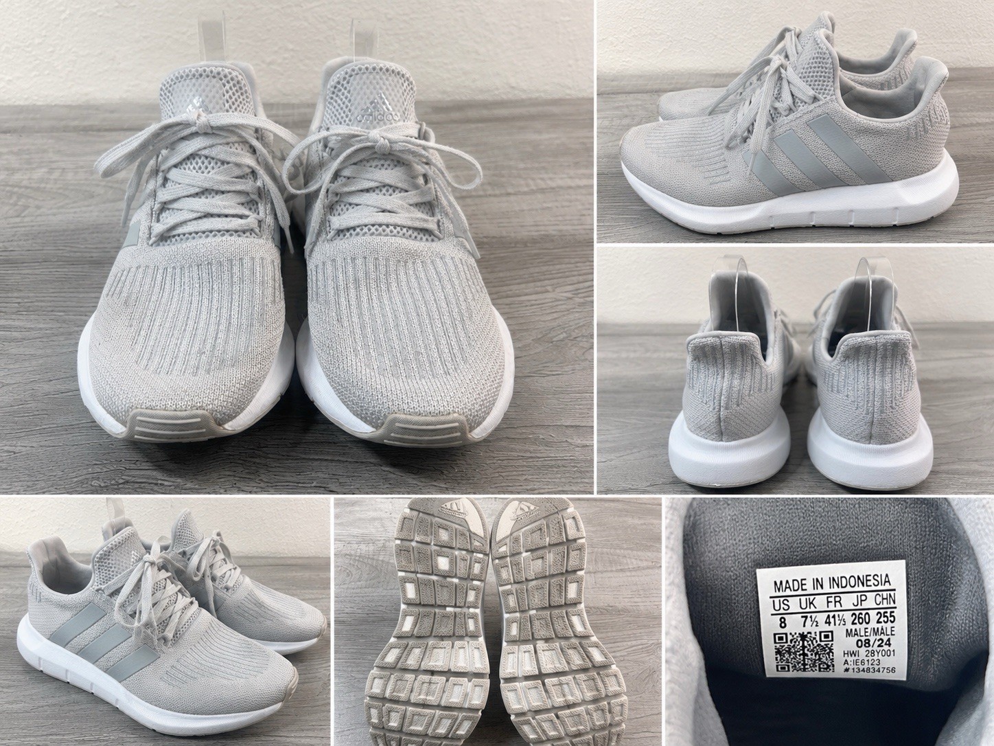 Adidas Lite Racer Adapt 5.0 Gray Running Shoes Men’s Size 8 Athletic Sneakers