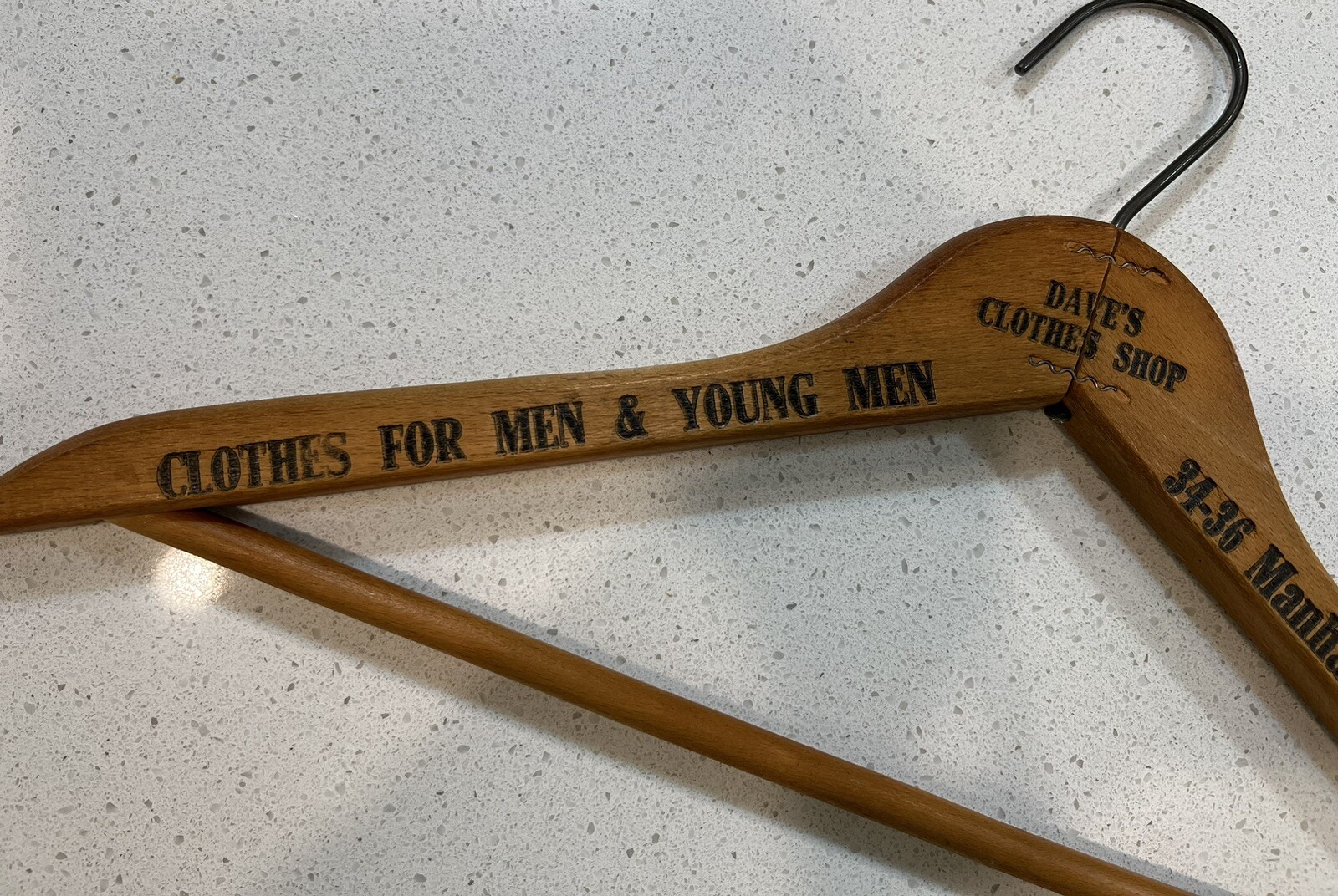 Dave’s Clothes Shop Brooklyn NY NYC New York Hollywood Regency Wooden Hanger