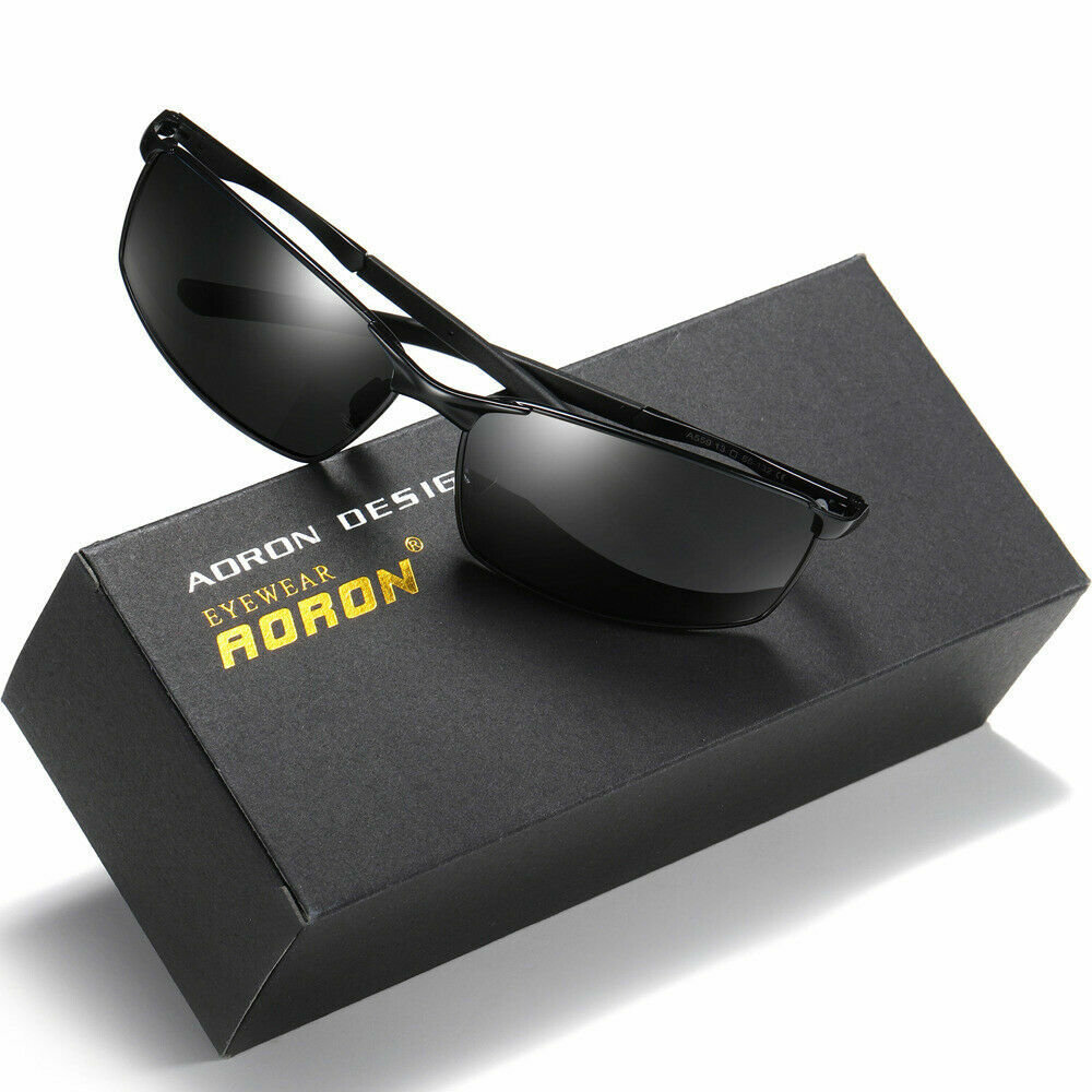Mens Polarized sunglasses UV400 Pilot Sport Glasses Driving Eyewear With Case US