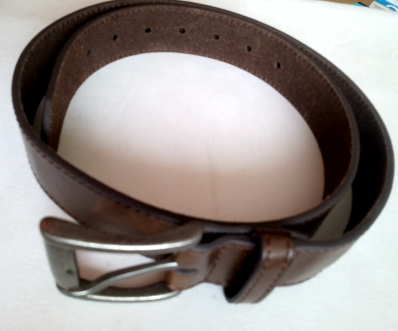 Men’s Faux Leather Brown Belt Size 32/33 Total L=41″ W=1.35″