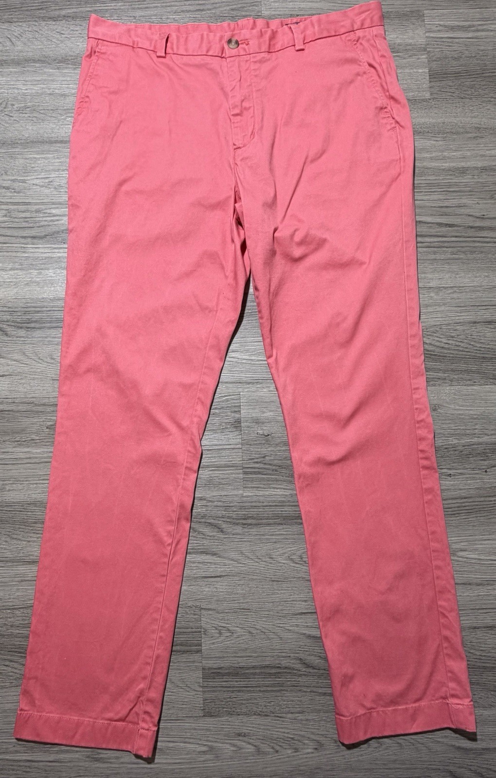 Vineyard Vines Breaker Pant Mens 36×32 Pink Salmon Stretch Classic Chino Pants