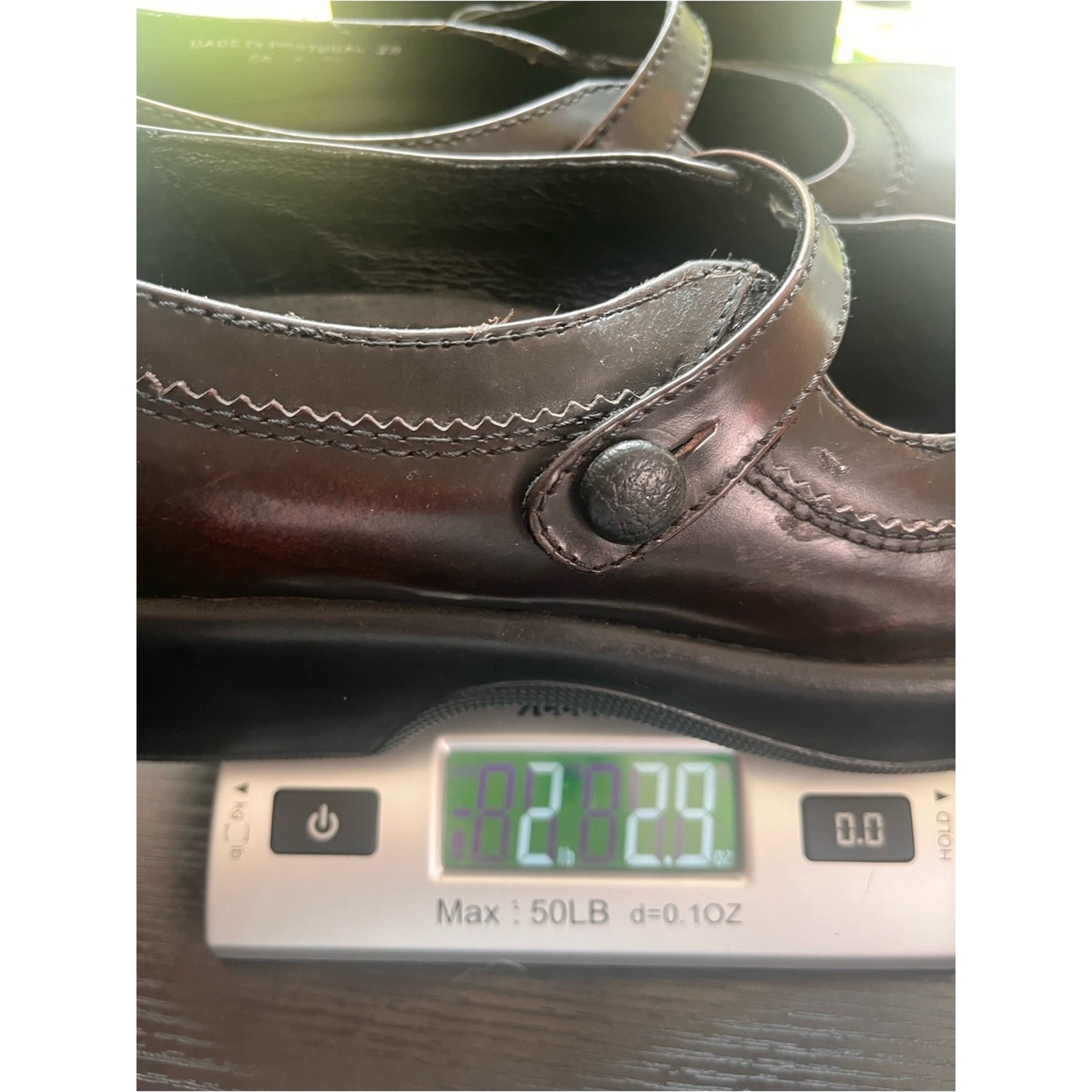 Dansko Mary Jane Leather Dark Brown Clog Size 39/8.5 Comfort Schoolgirl Retro
