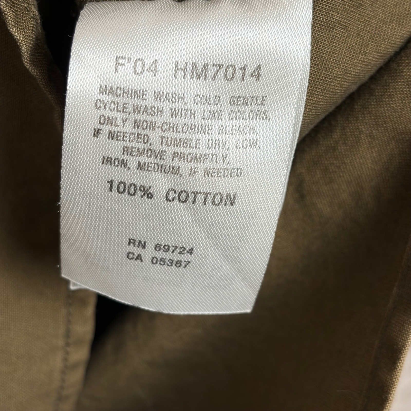 Columbia Sportswear Long Sleeve Button Up Shirt Deer Logo Khaki Men’s Size L