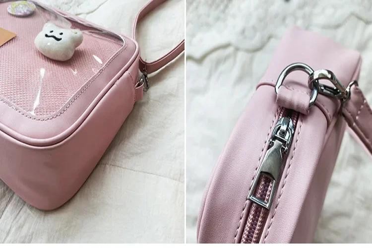 Women’s Ita Crossbody Bag Clear Transparent Shoulder Messenger Purse Cute Kawaii