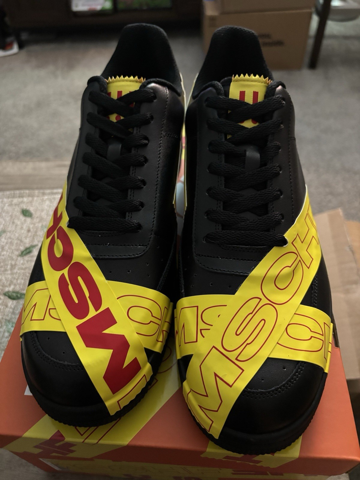 MSCHF Limited Edition TAP3 Black and Yellow Shoes Size 11 Medium New