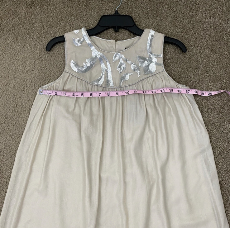 Robert Rodriguez Sequin Shift Dress Ecru 4