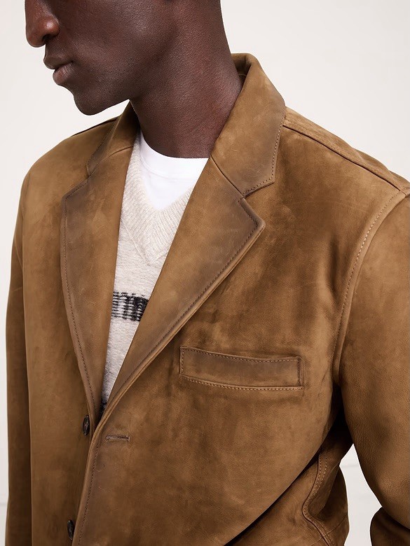 Banana Republic Medium Suede Multi-Pocket Jacket MSRP $598