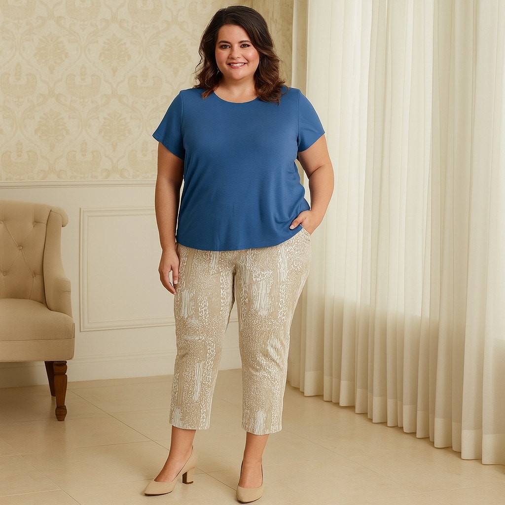 Chico’s Pants NWT Women’s Sz 3.5 (18) Josie Dotlicious Stretch Ankle Pants Taupe