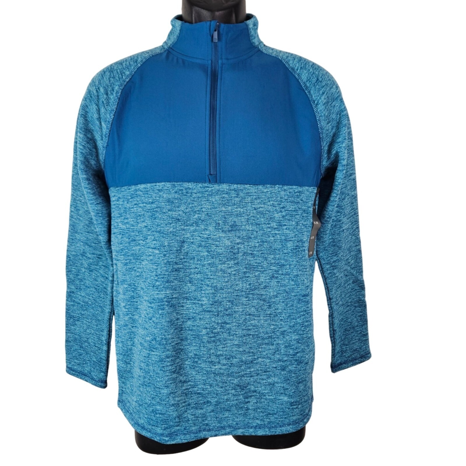 All In Motion Unisex XL -16 1/4 Zip Pullover Teal Heather Athletic Top Casual