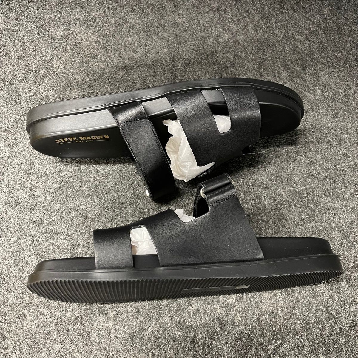 STEVE MADDEN Maiven Slide Sandals Mens Size 13 M Black MAIVA01M1017130