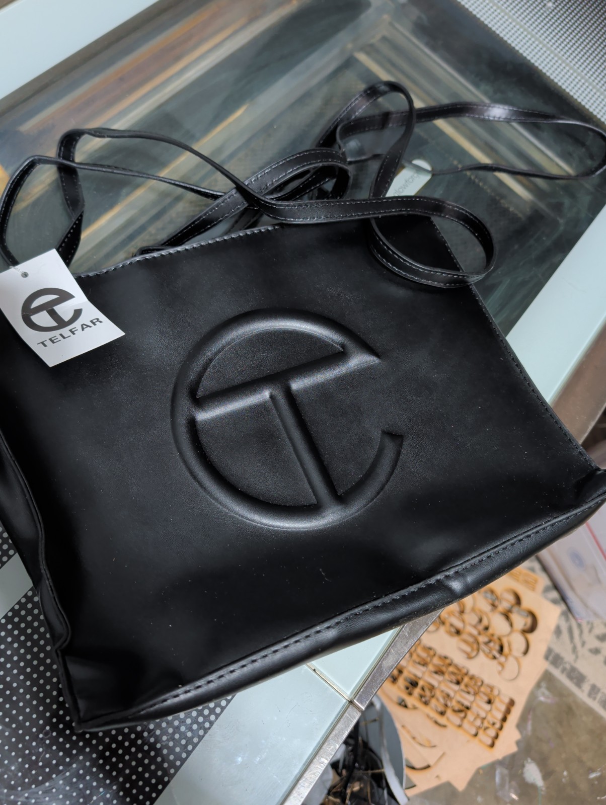 Telfar Medium Black Shopping Bag New With Tags