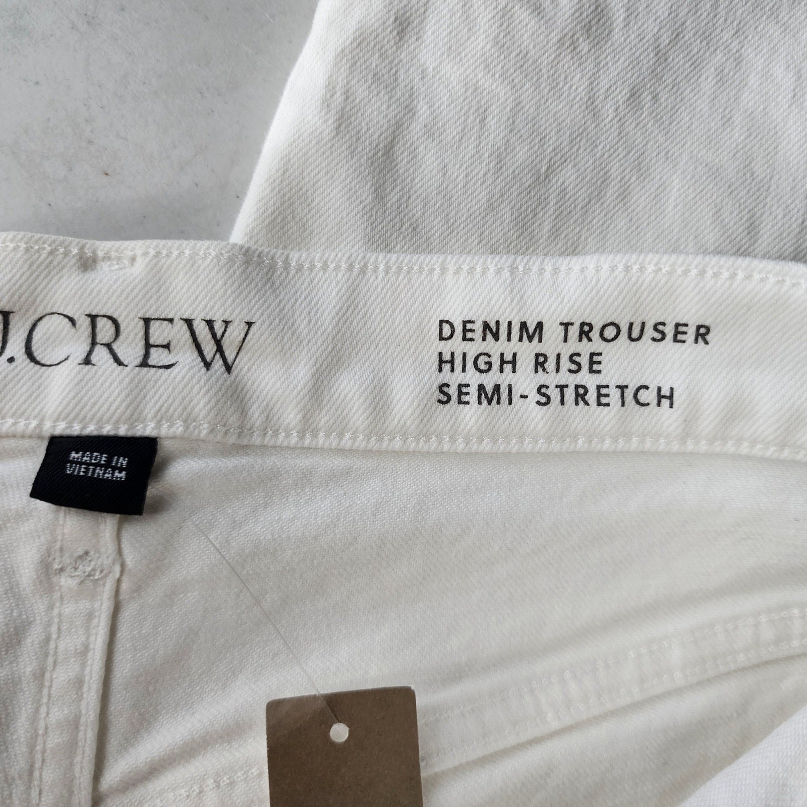 J.Crew Jeans Womens Size 25 Petite White Wide Leg Denim Trouser Patch Pocket 25P