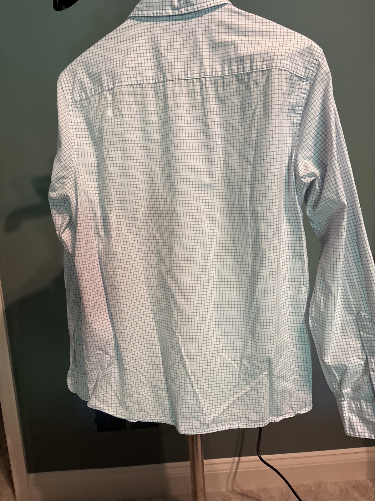 Vineyard Vines Men’s Small Blue/White Check Long Sleeve Cotton Button-Down