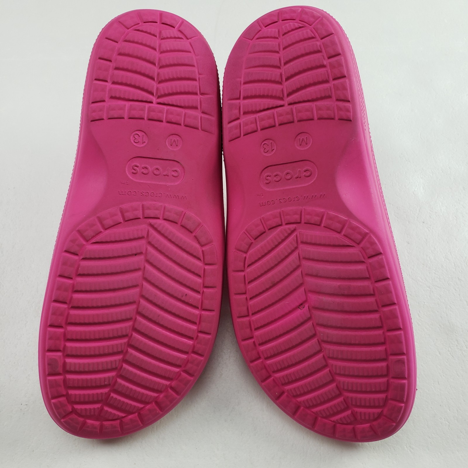 Crocs Baya Slide Sandal Mens 13 Pink Double Strap Slip On Comfort Shoe