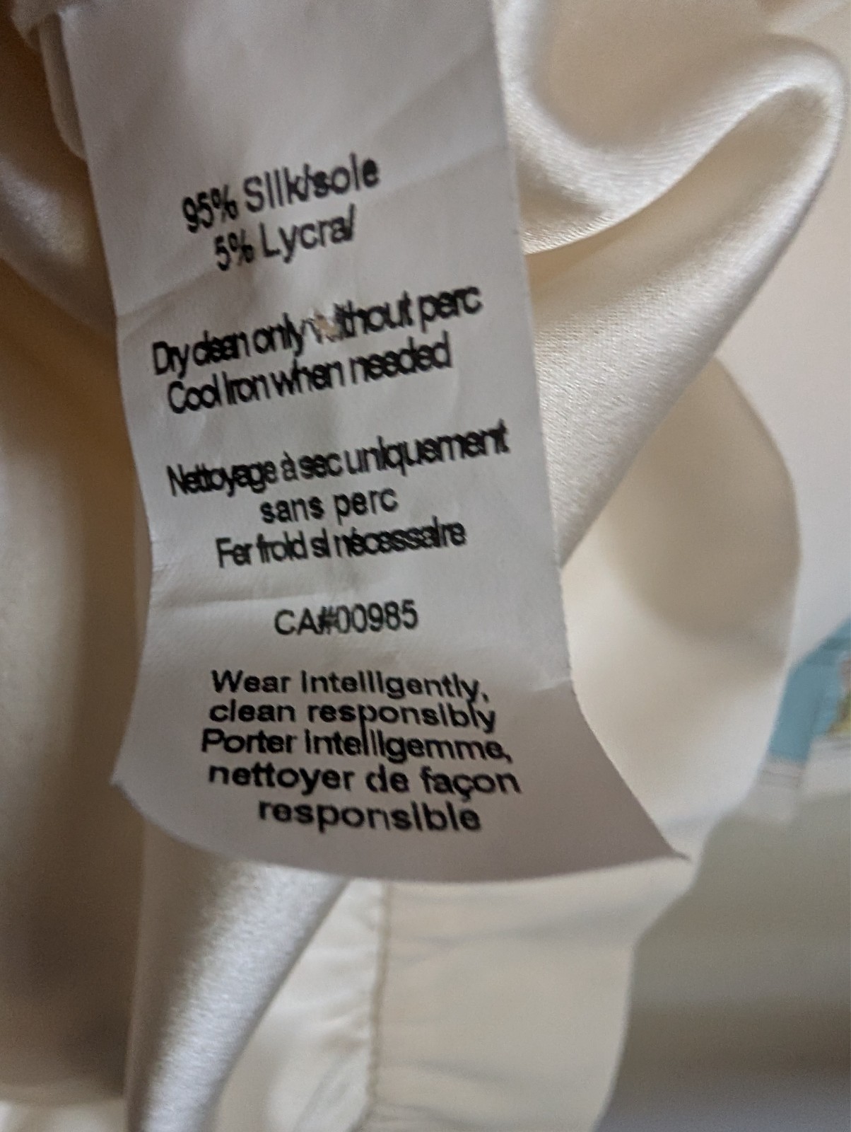 ZERO + MARIA CORNEJO IVORY/CREAM COLOR SILK BLOUSE, SIZE 6