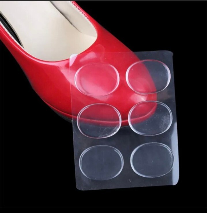 Self-Adhesive Silicone Gel Shoe Insole High Heel Insert Grips Cushion Foot Heel