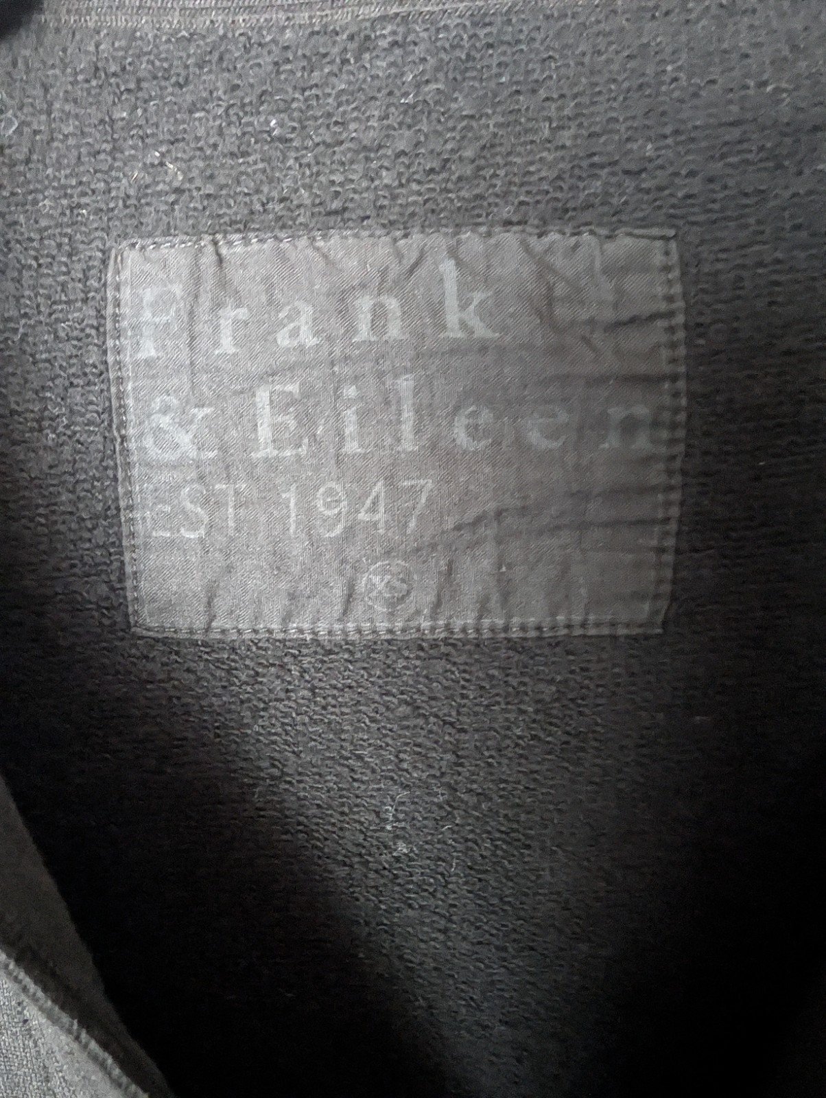 Frank & Eileen Patrick Popover Henley Triple Fleece Black XS NEW $238