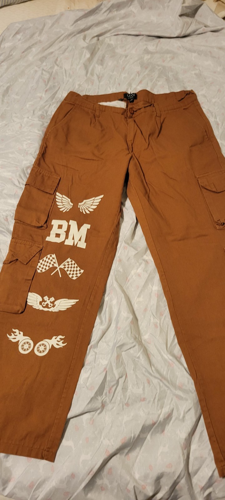 Man BoohooMan Pants Size 34 Brown