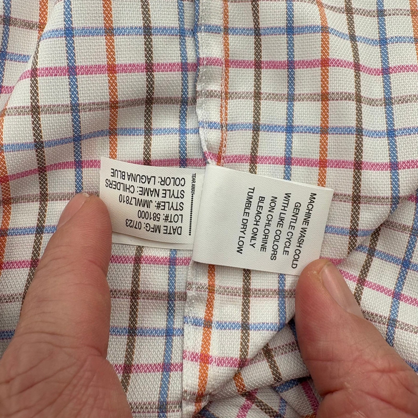 Johnnie O Childers Performance Long Sleeve Button Down Shirt Laguna Blue Plaid