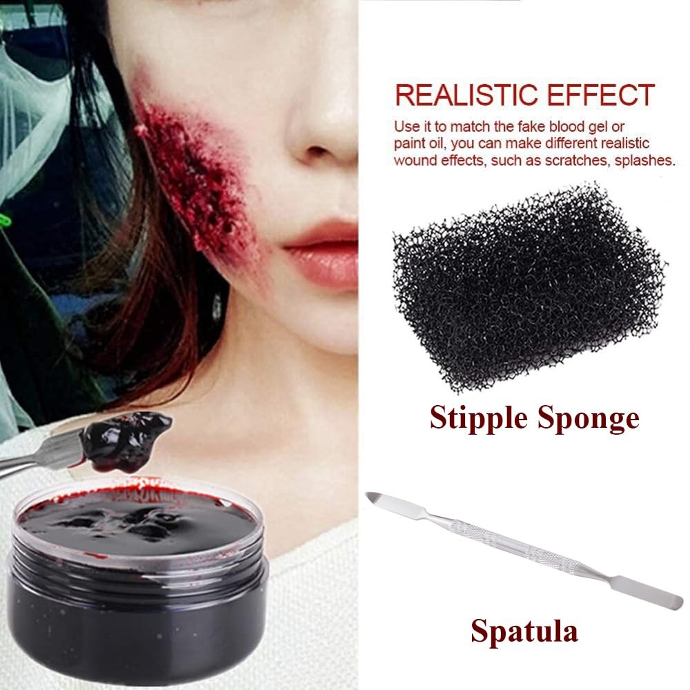 Fake Blood Scar Wax1.76OzSFX Makeup Kit, Fake Wound Modeling Scar Wax for Hal…