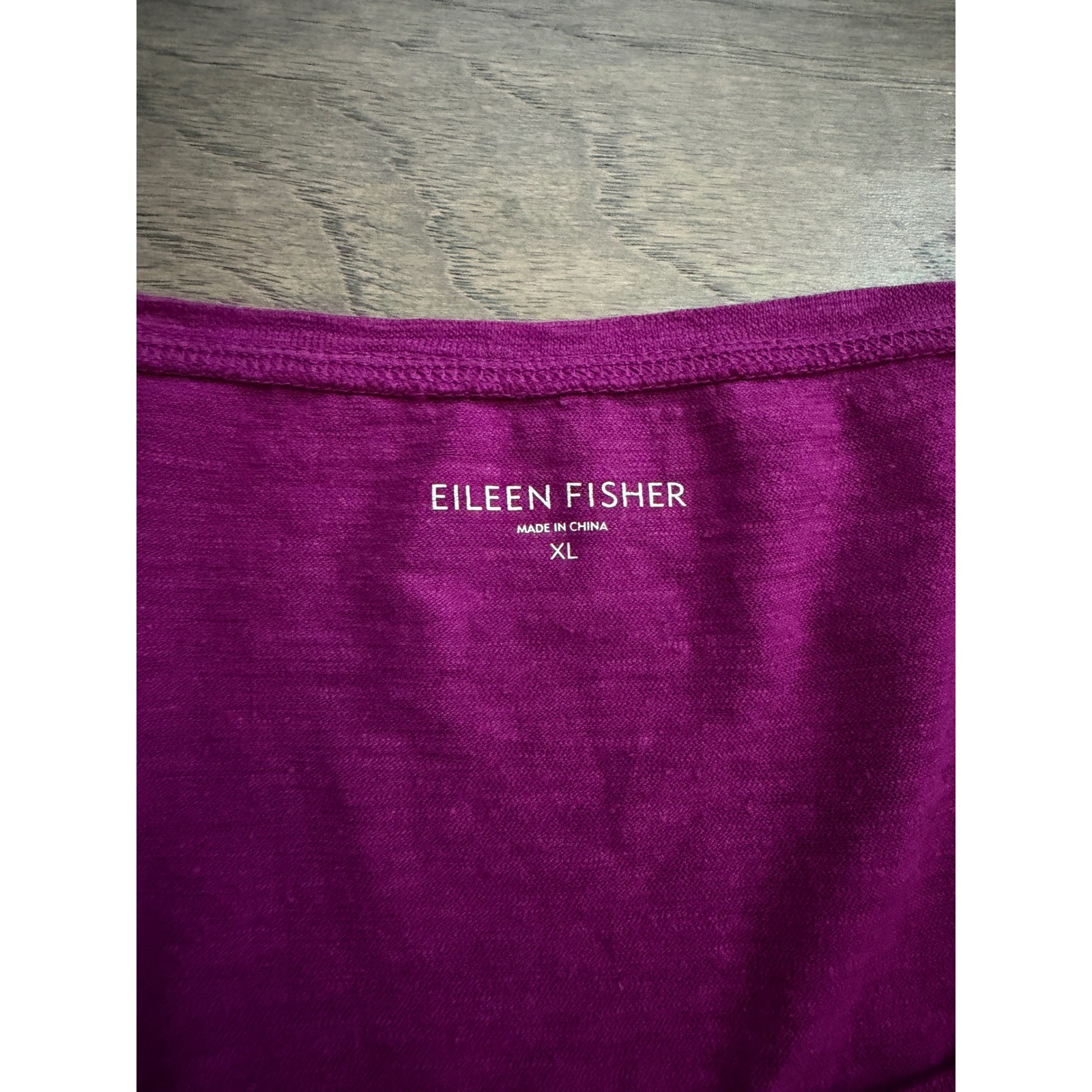 Eileen Fisher Magenta Hemp Organic Cotton Slub Sleeveless Dress XL Womens