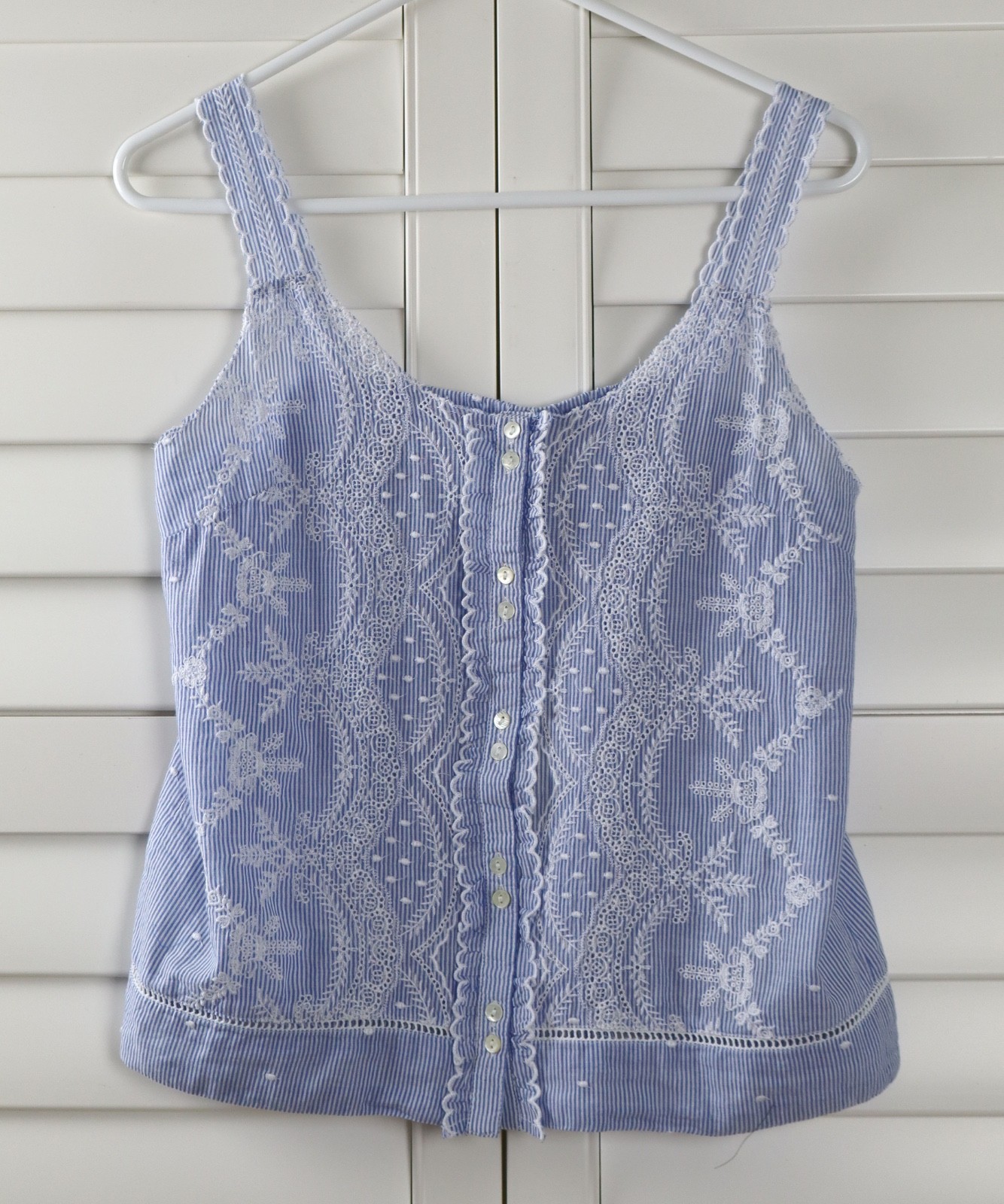 SUNDANCE Catalog NWT Lea Kerchief Camisole Embroidered Eyelet Tank Top Size XS