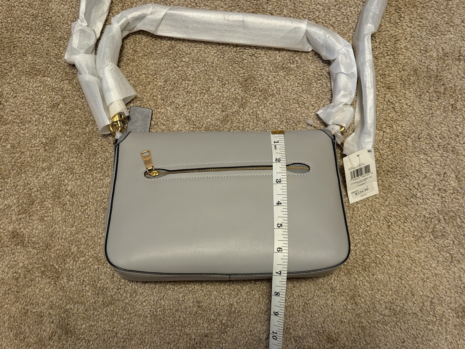 Coach Dove Grey Soft Tabby Purse NWT Leather Shoulder Bag