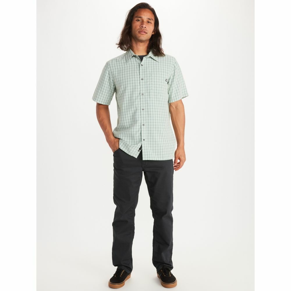 MARMOT Eldridge UPF Sun TRAVEL Hiking QUICK Dry WINDOWPANE Plaid SHIRT Mens size