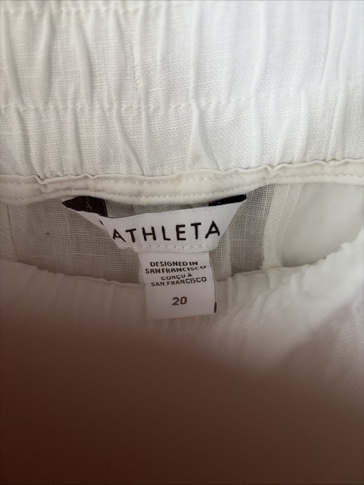 Athleta Cabo 100% Linen Wide Leg Pant 20w