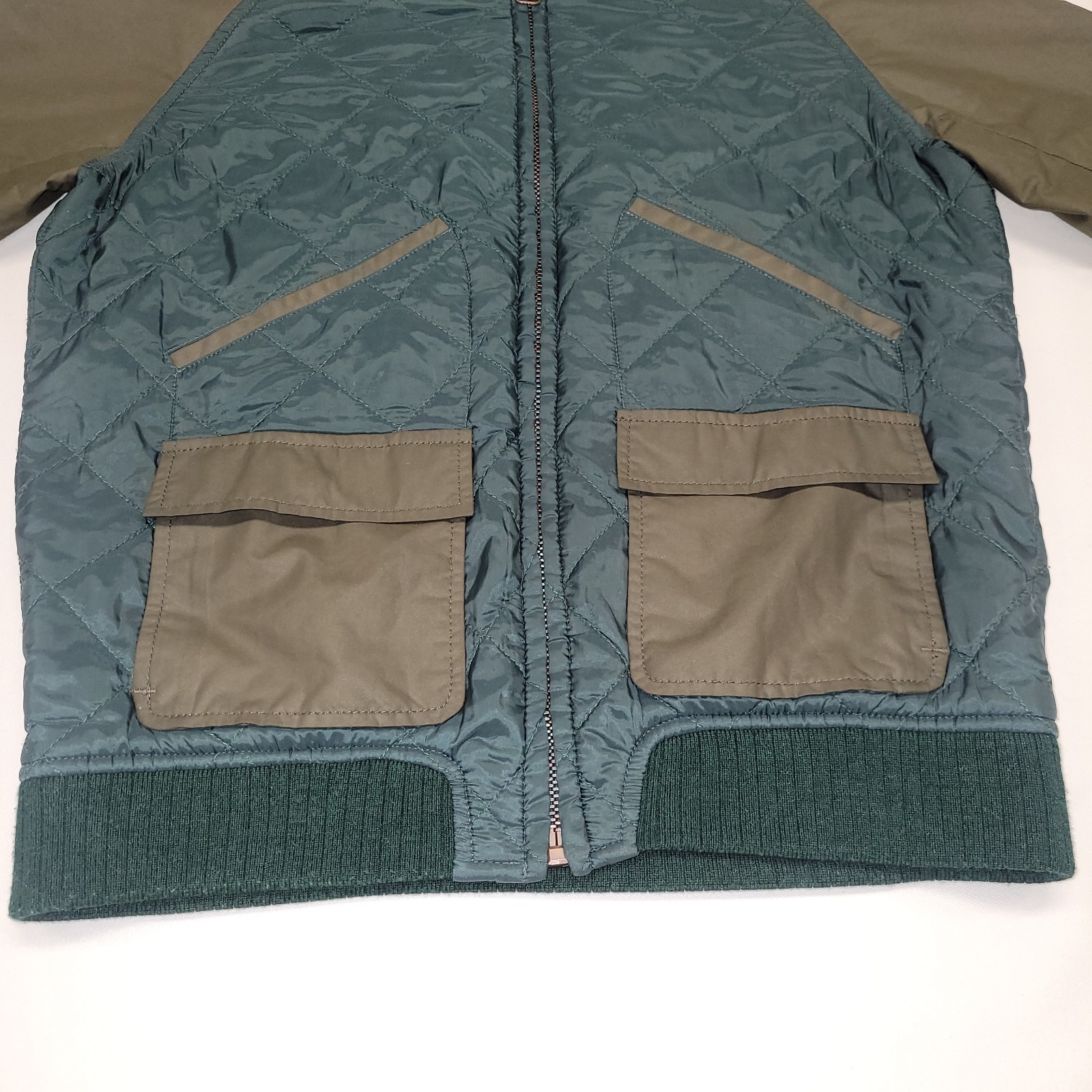 Chevignon Womens Quilted Full Zip Windbreaker/Color Green/Size Medium*SEE NOTES*