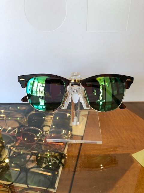 AUTHENTIC RAY-BAN RB3016 CLUBMASTER CLASSIC 1145/19 GREEN FLASH MIRROR Premium