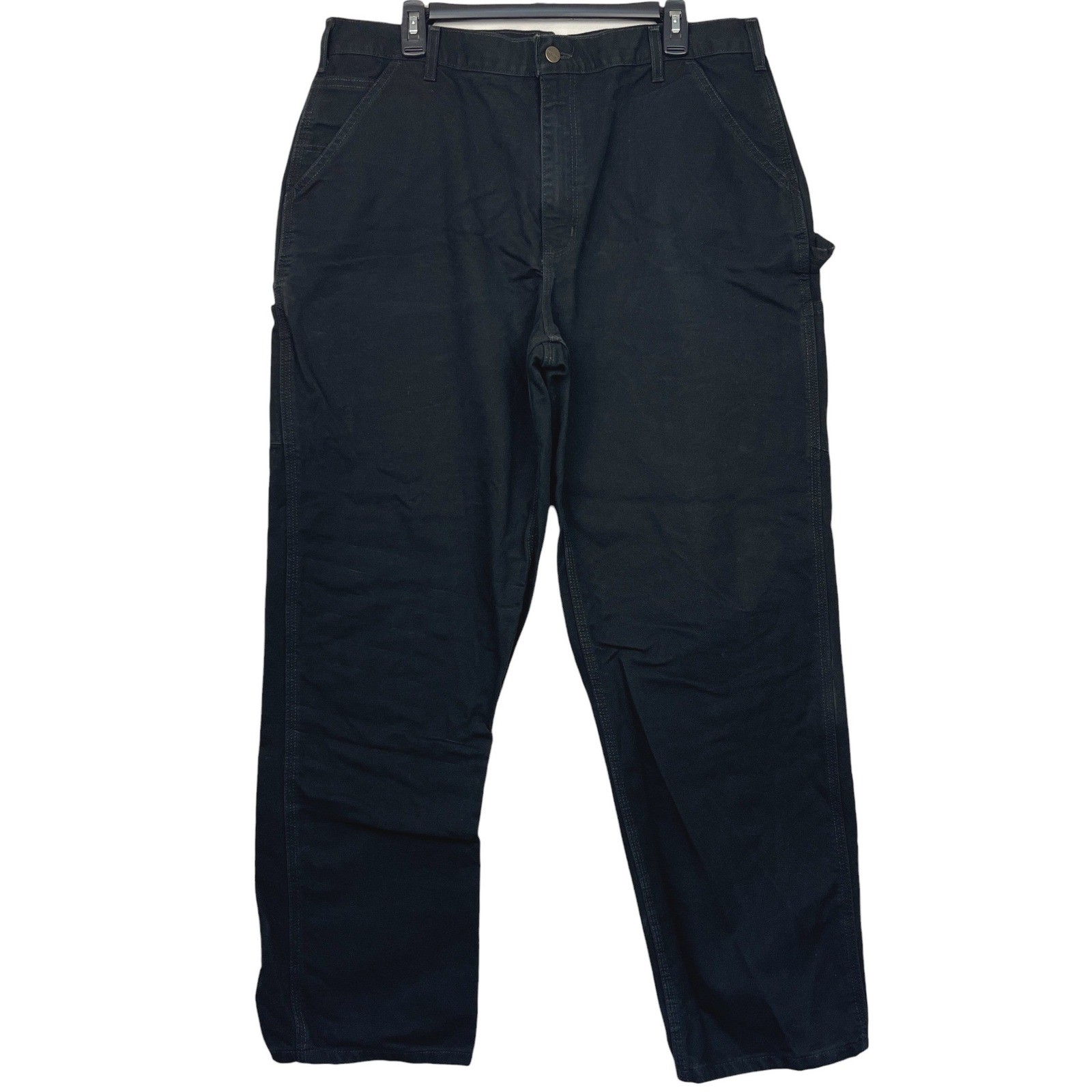 Carhartt B11 BLK Carpenter Pants Mens 38×32 Cotton Duck Loose Workwear Black