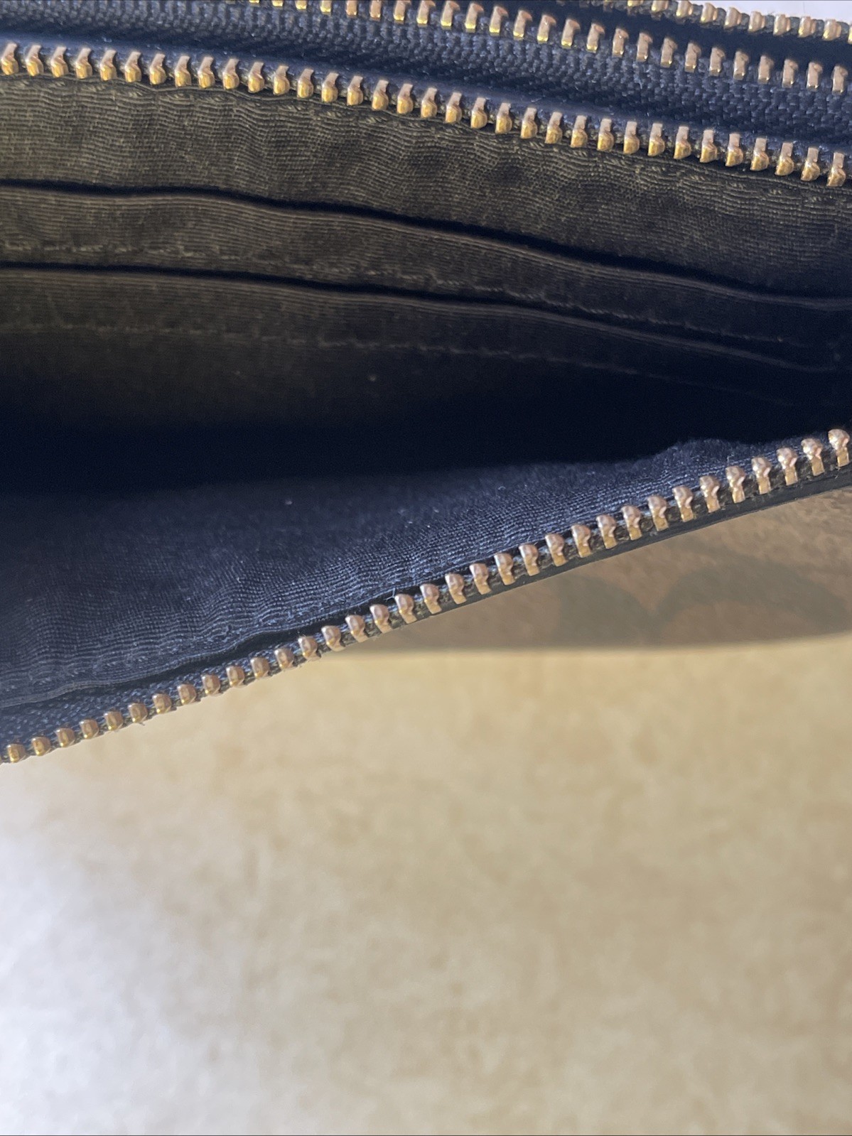 Coach Signature Double Zippered Wristlet