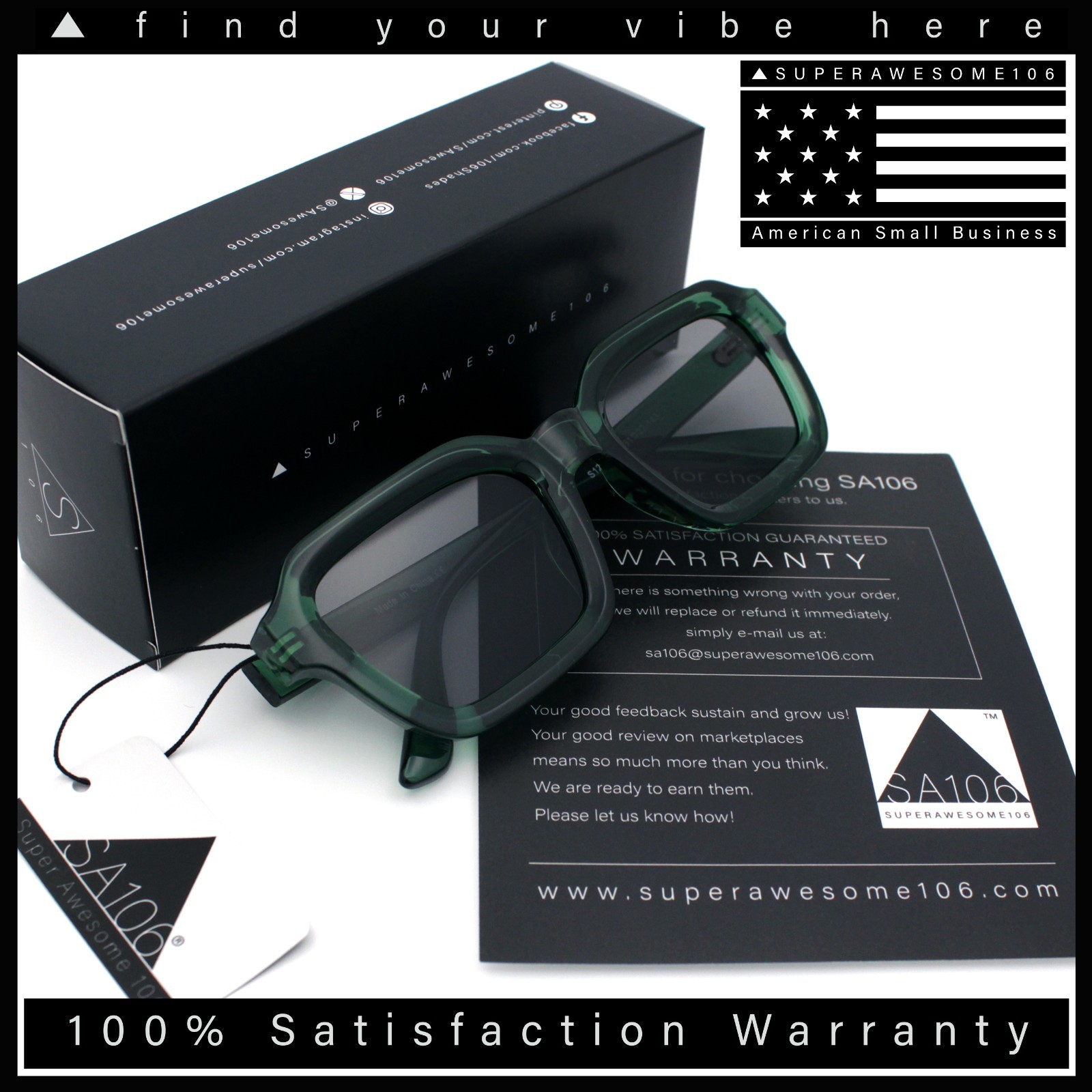 Retro Thick Plastic Minimal Rectangle Hipster Fashion Sunglasses