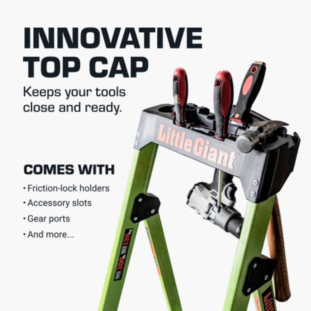 Little Giant Ladders MightyLite 6-ft ( 10-ft Reach Height ) Fiberglass Ty|126595