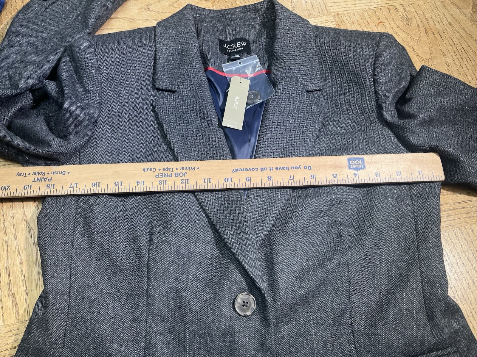 J.Crew Mario Bellucci Italian Wool Tweed Blazer Two Buttons Size 6 NWT $319