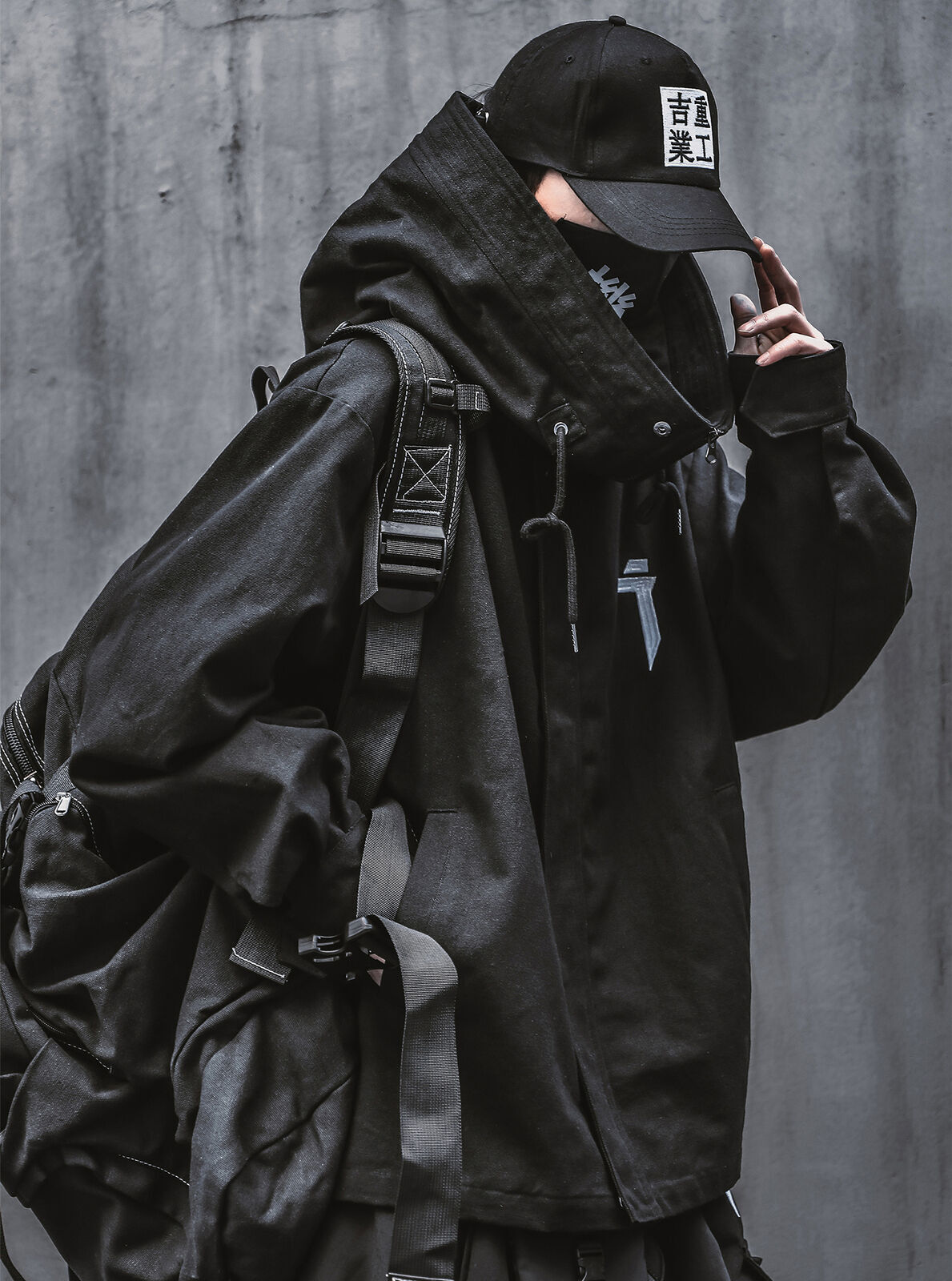 Niepce i-Tech Techwear Jacket Urban Streetwear Asian Hip Hop Funnel Hoodie