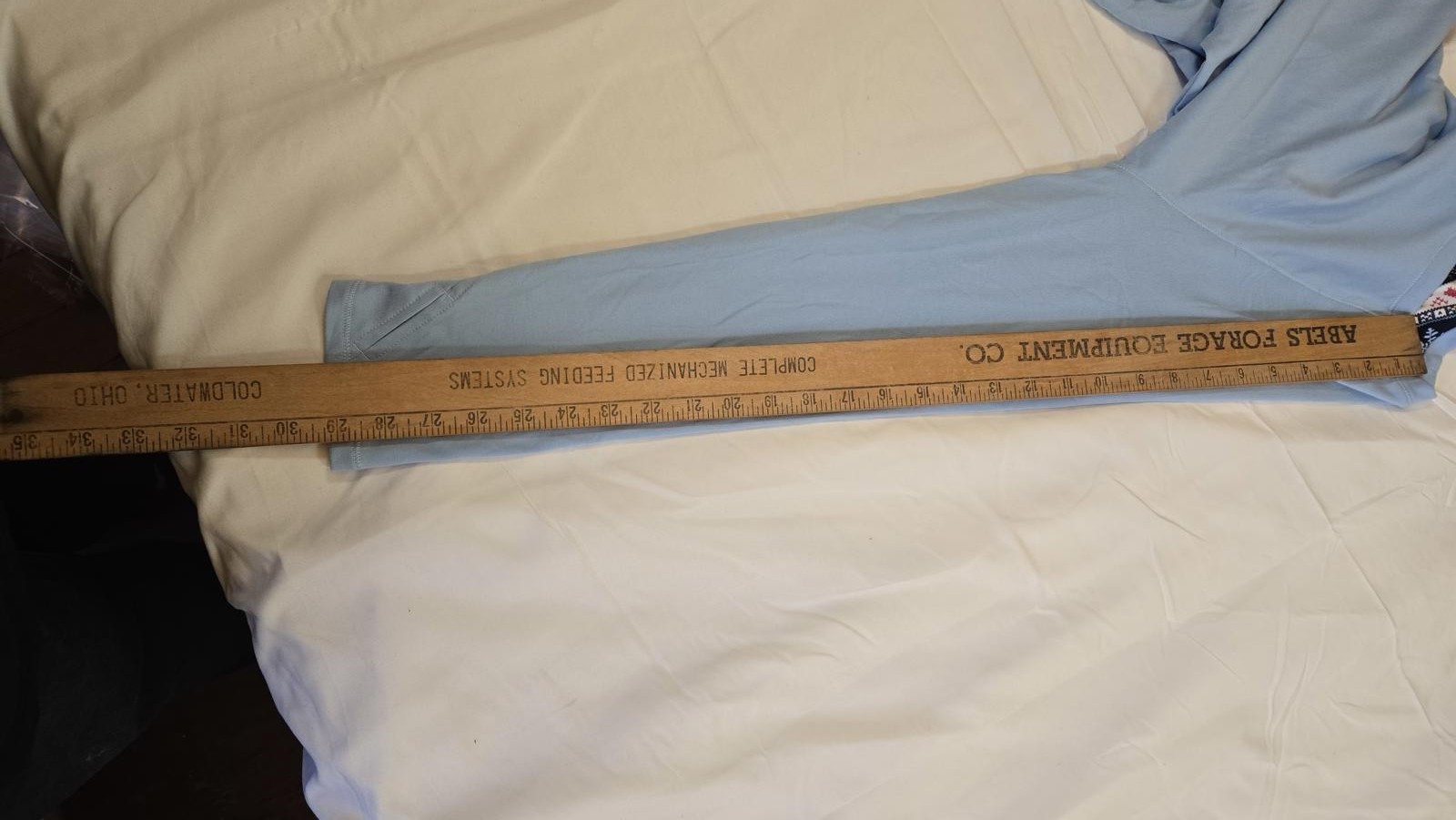 Womens ClimateRight Long Sleeve Shirt and leggins set in Light Blue Size Large
