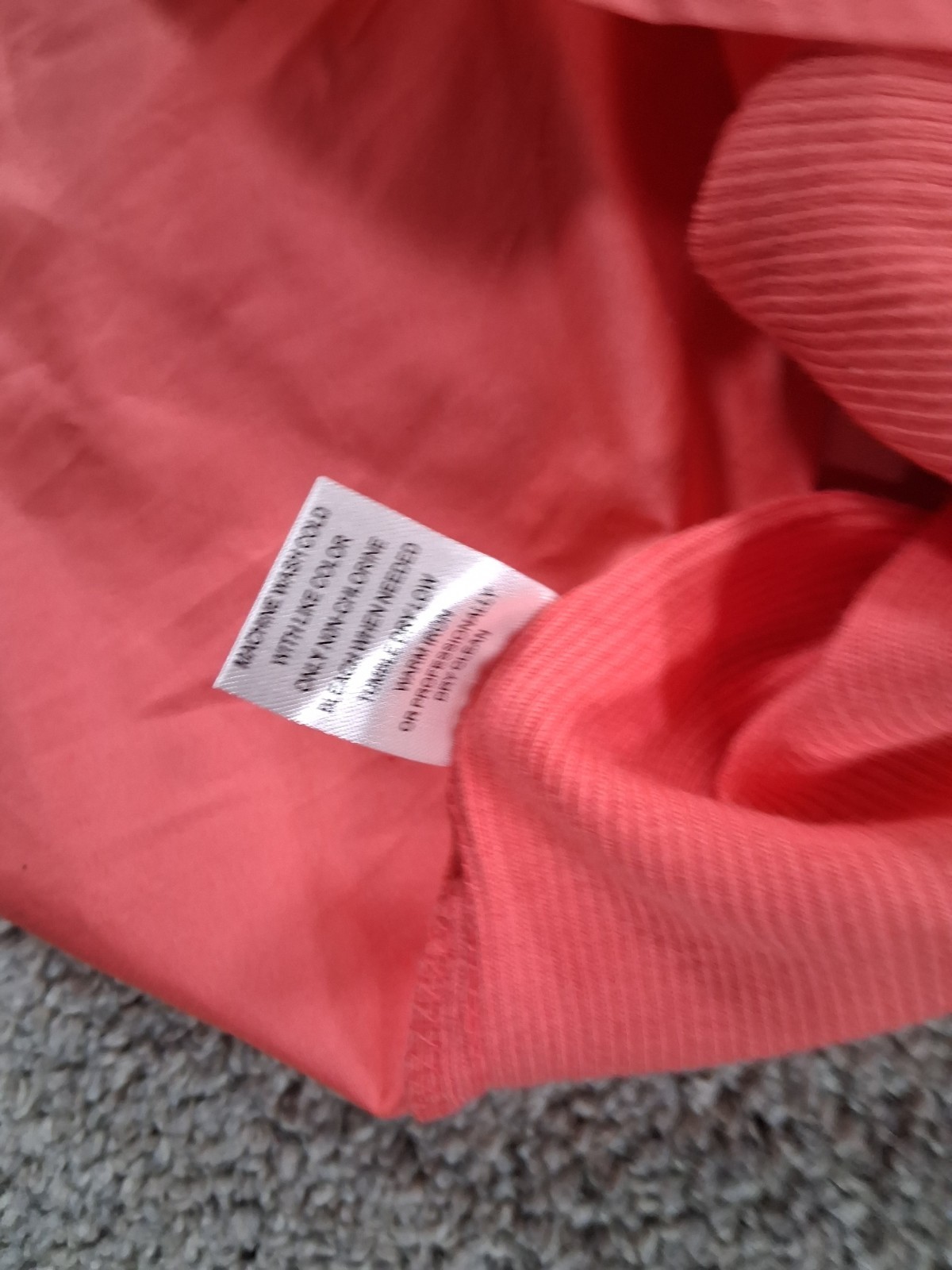 Hester & Orchard XL Womens 3/4 Sleeve Button Up Shirt Coral Roll Tab NWOT