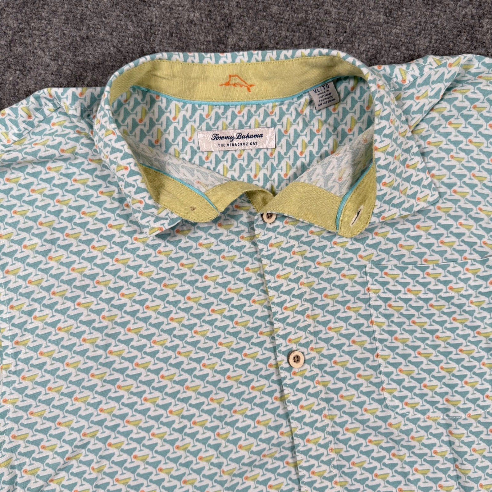 Tommy Bahama The Veracruz Cay XL/TG Short S/S AOP Martini Print Men’s