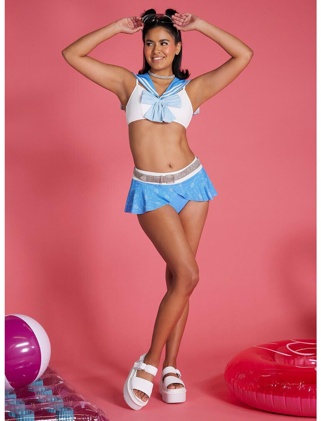 Sailor Moon Sailor Mercury Cosplay Bikini Swim suit XS, S, M