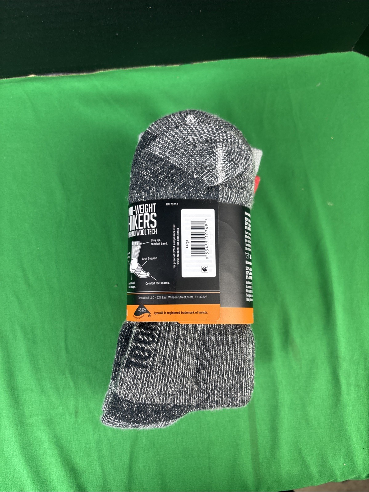 Omniwool 3-Pack Wool Tech Hiking Sock Size M Color Pack