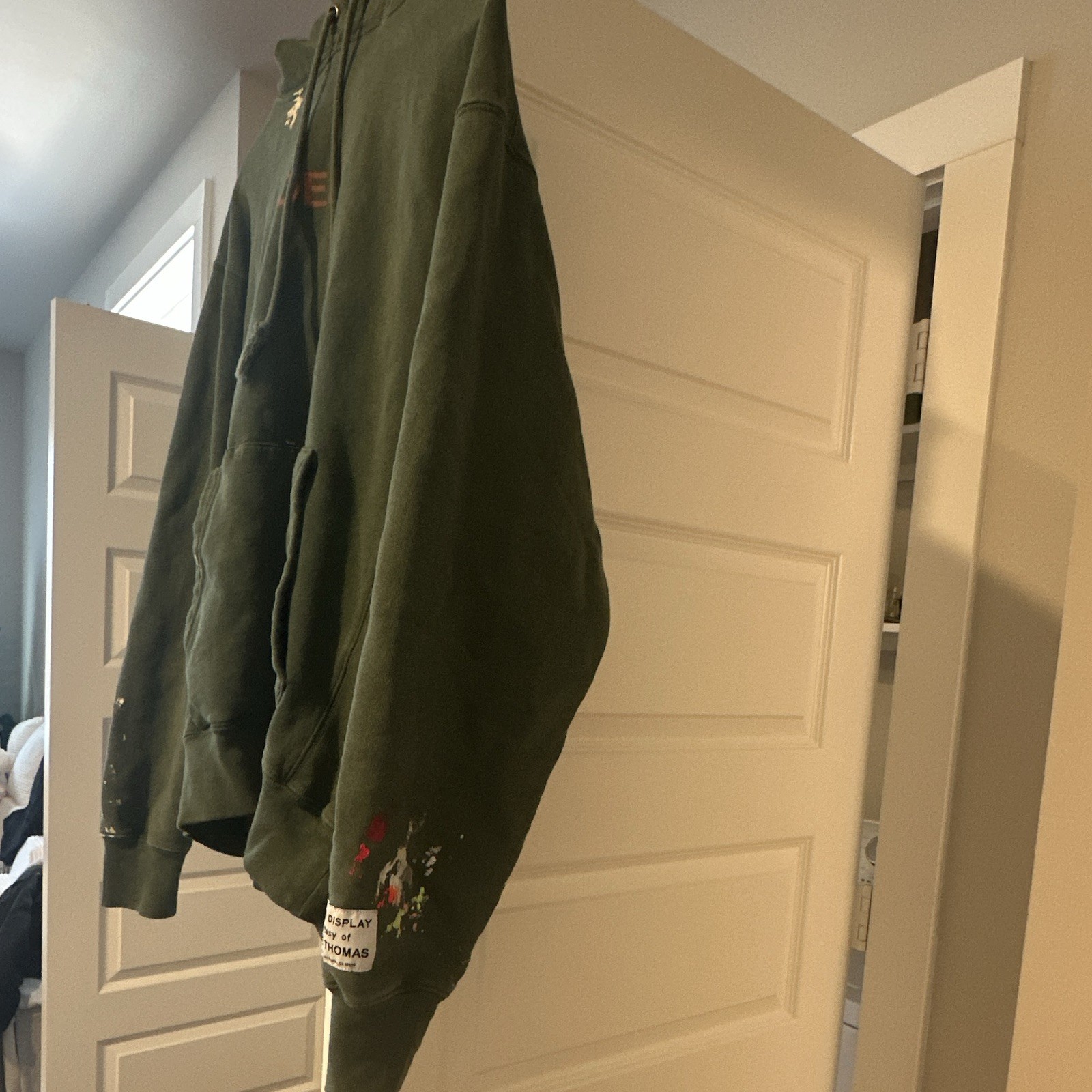 Gallery Dept. Men’s M Green Graphic Print Pullover Hoodie w/ Pockets