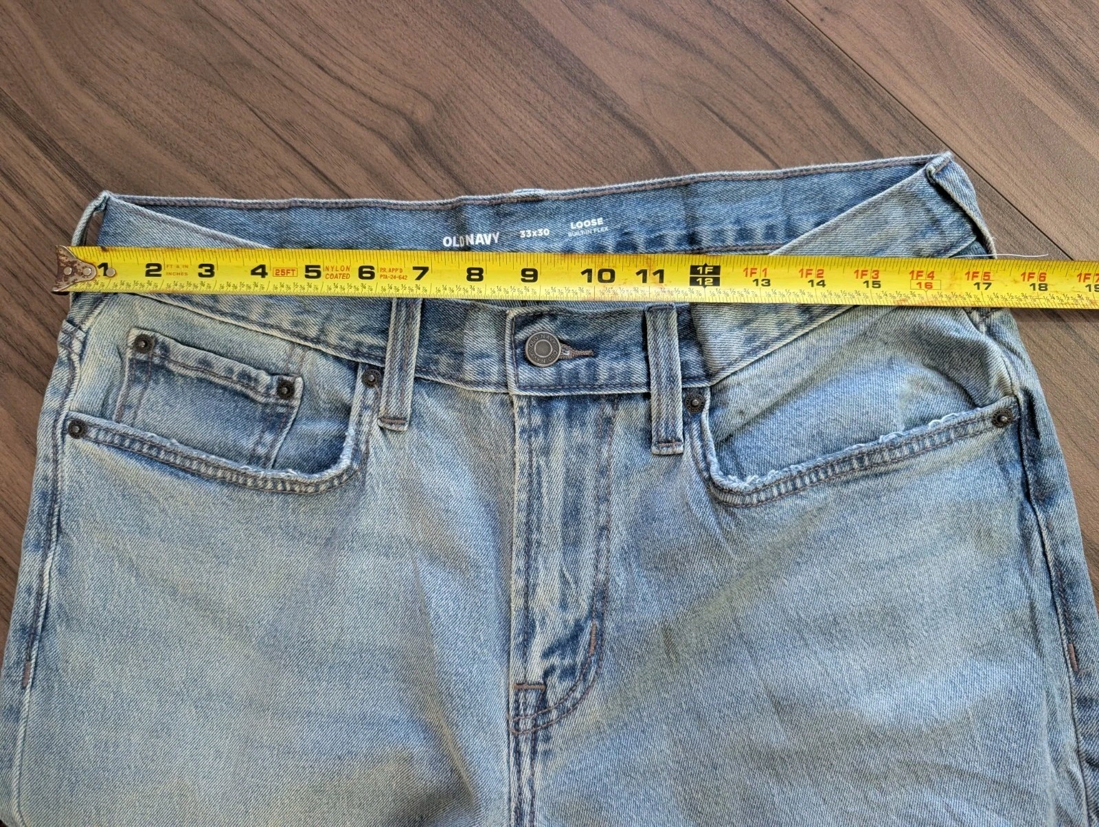 Old Navy Loose Fit Jeans Men’s 33×30 Light Wash Straight Leg Denim Pants