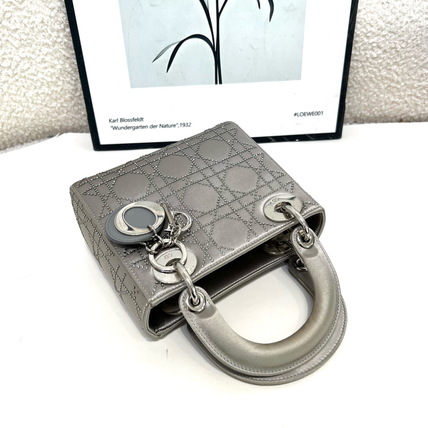 Dior Pre-Owned Authentic Satchel Silver Base length: 17 Silver
