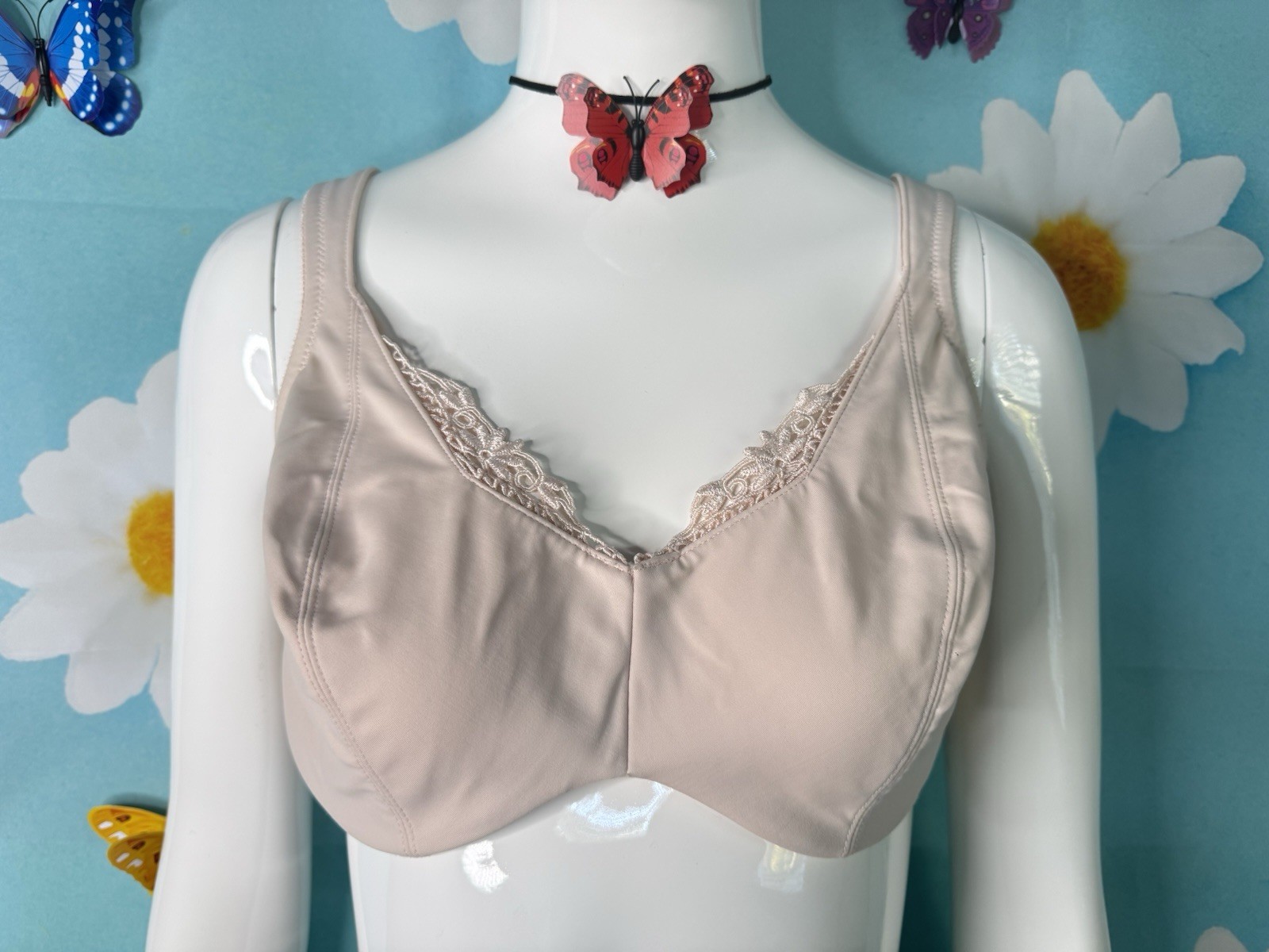 VANITY FAIR UNLINED UNDERWIRE TSHIRT BRA SZ 38C #75-118 BEIGE EUC