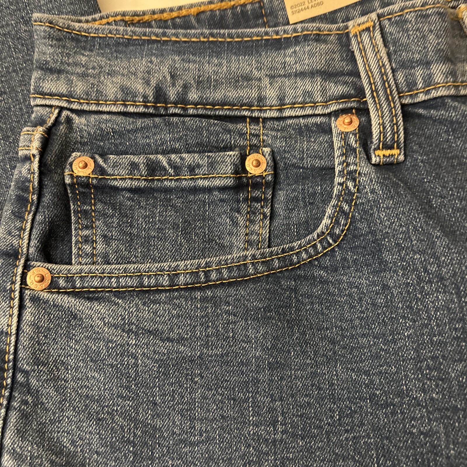 Levis 505 Mens Stretch Jeans Straight Leg Reg Fit Med Wash Sz31,32,33,34,36,38